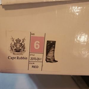 Cape Robbin red wedge boots